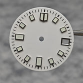 Modification 28.5mm Watch Dial Green Luminous Trend Watch Faces with Single Date Watch Accessory Suitable for NH35 Movement