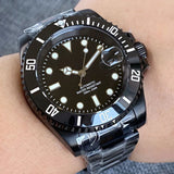 Black Submariner Tandorio TD265K Japan NH35 Mechanical 40mm Dive Watch 200M Waterproof Lume Sapphire