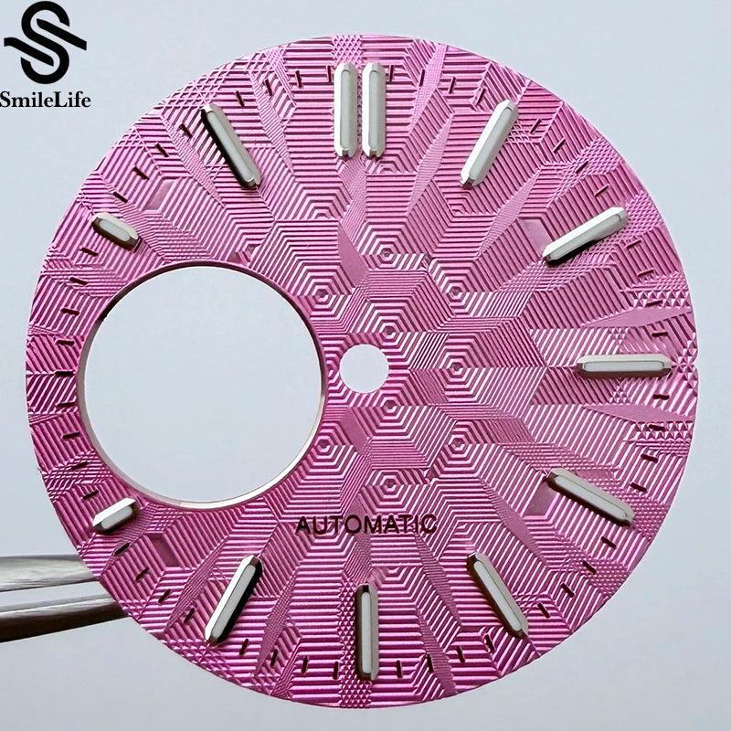 NH38 dial 28.5mm Texture Watch Dial Green Luminous Modification Watch Accessories  Watch Faces for NH38 Movement