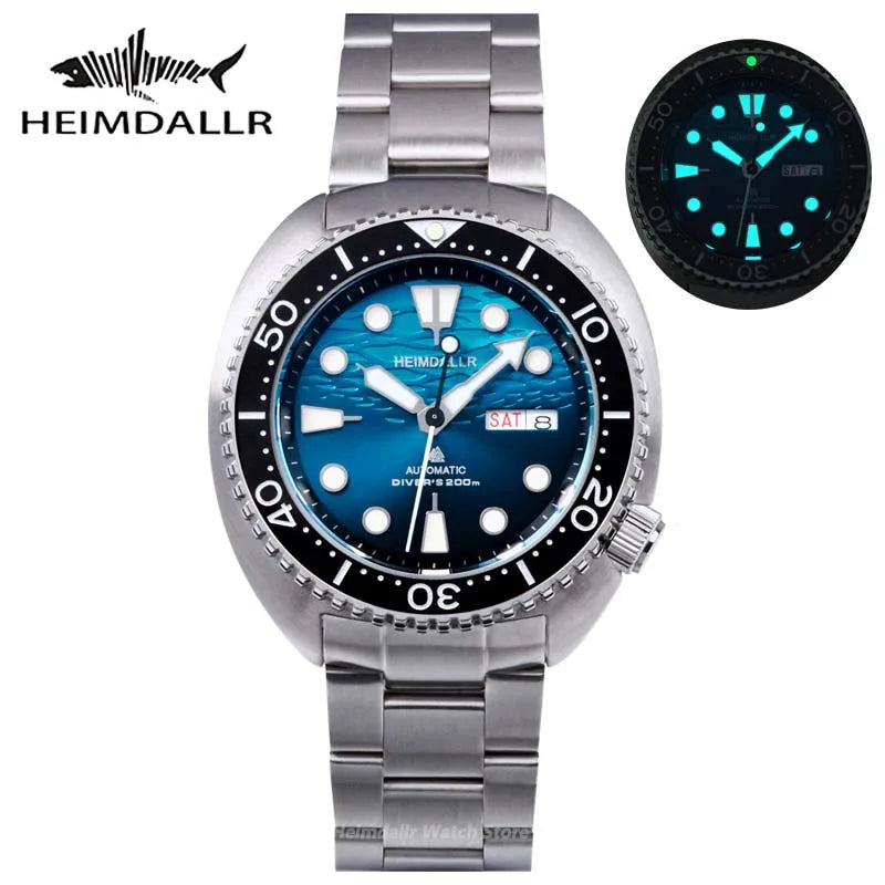 L*p様 MOD タートル オマージュ NH36A サファイア ステン 自動巻 Heimdallr Turtle Diver 45mm NH35 Ceramic Bezel Sapphire BGW-9
