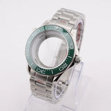 42mm NH35 Stainless Steel Seamaster Watch Case Mineral/Sapphire Glass Black Ceramics Bezel Insert with Bracelet for Seiko Mod Seamaster Build Parts