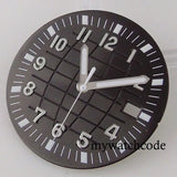 40mm Square Watch Case Glass Back Rubber Strap Dial Hands Set Fit NH35A NH36A Automatic Movement Sapphire Glass