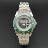 34MM NH05 Watch Case bezel insert ring sapphire glass stainless steel screw in crown women's watch case, suitable for NH05 NH06 movement