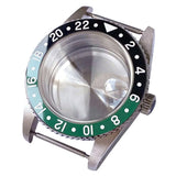 38mm Diver Watch Case GMT Case Stainless Steel Brushed 200M  Fit NH34 GMT NH35 Domed Sapphire Glass Alloy Insert 120 Click Bezel