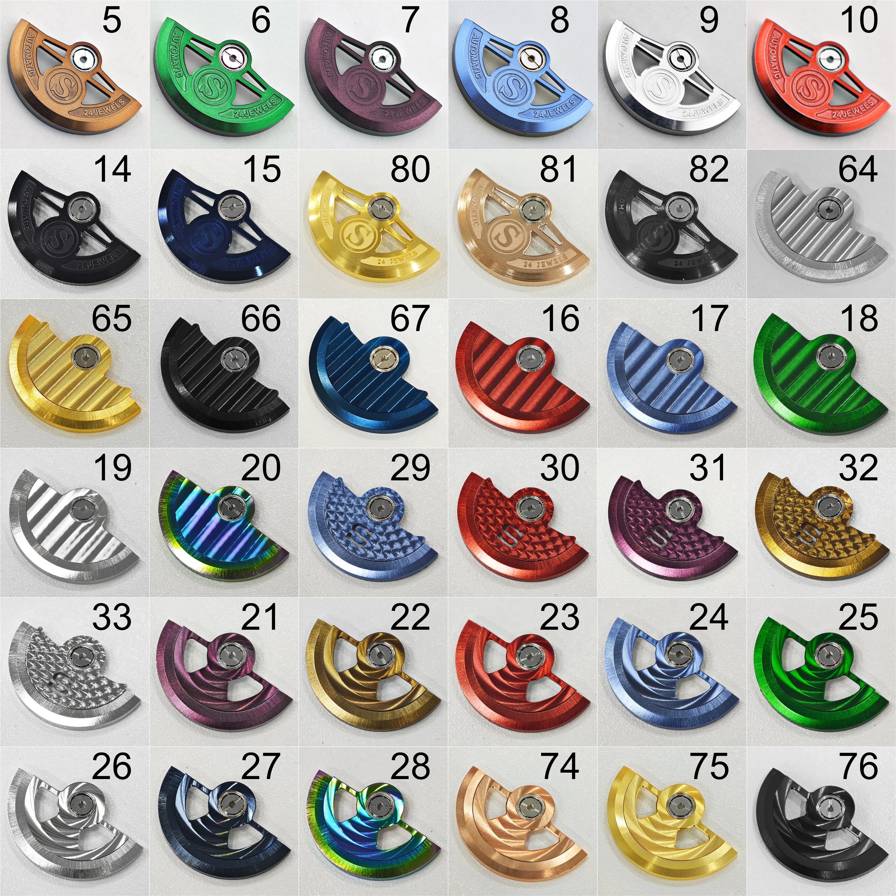 Nh35 Rotor Collection 146 type of NH35 NH36 Watch Movements Oscillating Weight Rotors Compatible for NH34 NH35 NH38 4R Movements Replacement Parts 1