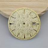 35MM Cocktail  Watch Dial for NH35/NH36 Movement Mechanical Watch Face Vertical Stripes Green Luminous Accessories No Logo