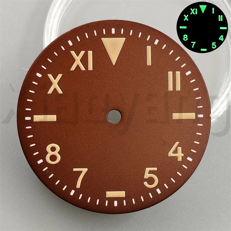 California Dial 29mm Sterile Green Luminous for NH35 NH36 NH34 ETA2824 PT5000