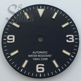 Explore watch dial 29mm dial with 369 digital stripe indices is suitable for the NH35 NH36 Miyota8215 821A ETA28242836 PT5000 DG2813 movement parts