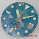 29mm Watch Parts White Blue Black Watch Dial Mother Of Pearl Fragment Pattern Fit NH35 NH36 Automatic Mens Watch Accessories