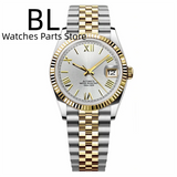 36mm39mm Two-tone Rose Gold DateJust Fluted Sapphire Roman Index Bubble 10Bar