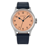 San Martin 38.5mm Men's Mechanical Watch NH35 Vintage Pilot Simple Fashion Wristwatch Baked Varnish Blue Hands 10 Bar Clock