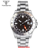 GMT Watch Fixed Bezel 40mm Tandorio TD229F 10ATM NH34A Movement Sapphire