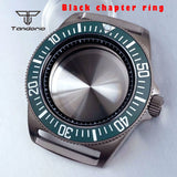 42mm Titanium Dive Watch Case Black/Blue/Green Bezel Sapphire Fit NH35 NH36 NH38 ETA2824 PT5000 Wristwatch Mod Parts Accessories