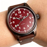 PVD Aged Pilot Watch Tandorio TD147V Vintage 39mm Bronze Coated Miyota 8215 PT5000 20ATM Sapphire Glass 10bar