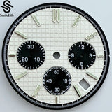 31.8mm Royal Oak Dial  Green Luminous Chronograph Dial Suitable Fit VK63 Quartz Movement modified Watch Parts Accessory 3 Eyes