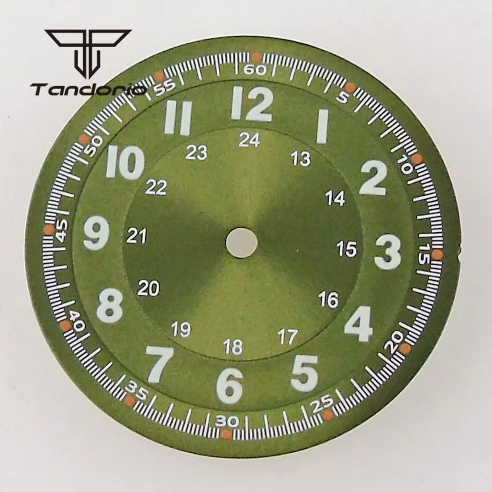 36mm Titanium Watch Case+29mm Dial+Hands Pilot Wristwatch Parts Fit NH35 NH36 ETA2824/2836 PT5000 ST2130 Miyota8215 8205 821A