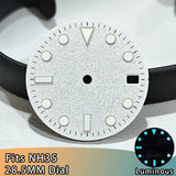 NH35 Dial Watch NH35 SUB Dials 28.5mm Dials Blue Luminous Single Calendar Multi-color Watches Replacement Accessories NH34 Dials