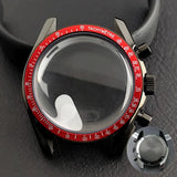 40mm Speedmaster Watch Case Stainless Steel  For VK63 VK64 Chronograph Quartz Movement Mineral Moon Foorprint Sterile Caseback