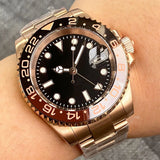 Tandorio NH34 GMT Two Tone Diving Watch TD015C 904L Bracelet 20Bar 40MM Sapphire