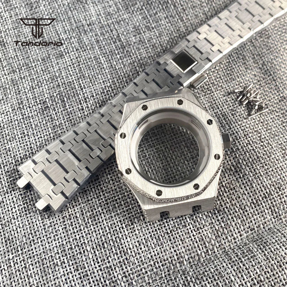 Octagonal Instrument Case Octagon Case PVD Black/Rose Gold Stainless Steel 42mm Royal Oak Style ...