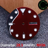 28.5mm Day-Date Dial for NH36 watch dial Green luminous Mod accessories parts 13 colors