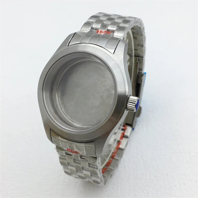 Miyota 9015 watch case 36mm 39mm explorer Mod Brushed Dome Sapphire Glass Fit NH35 NH36 ETA2824 PT5000 Miyota9015 10bar
