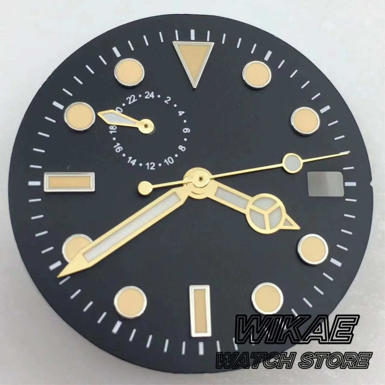 29mm Sterile TMI NH37 Watch Dial Hand Set Black Blue Green Dial Silver Orange Index Green Luminous