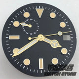 29mm Sterile TMI NH37 Watch Dial Hand Set Black Blue Green Dial Silver Orange Index Green Luminous
