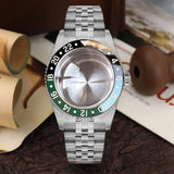38mm Diver Watch Case GMT Case Stainless Steel Brushed 200M  Fit NH34 GMT NH35 Domed Sapphire Glass Alloy Insert 120 Click Bezel