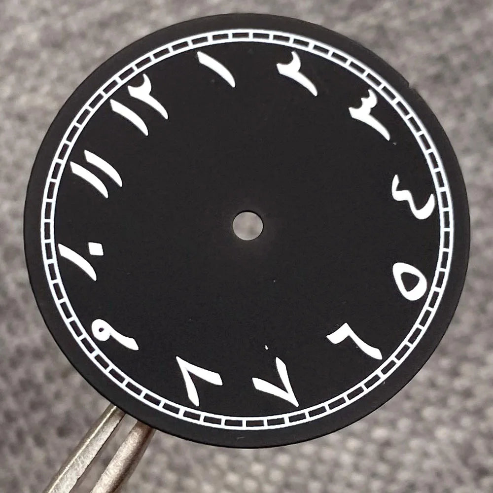 Black Sterile 29mm Watch Face Middle East Numbers for N H35 N H36 MI YOTA DG E TA2824 PT ST2130 pil ot Watch Accessories Hand