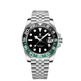 40mm RONDA 515 Quartz GMT Watch Corgeut 100M Water Resistant Luminous Sapphire
