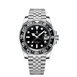 40mm RONDA 515 Quartz GMT Watch Corgeut 100M Water Resistant Luminous Sapphire