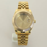 Gold DateJust Case two tone gold case 39mm 36mm Fluted Sapphire For Seiko NH35 NH36 NH38 NH34 Miyota 8215 Movement 28.5 Dial PT5000 ETA 2824Jubilee Bracelet