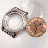 38mm Watch Case for ST1701 Silver Stainless Steel Watch with 31mm Dial Somed Sapphire 5ATM