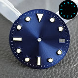 28.5mm blue lume NH35 NH34 Dial Single Calendar Submariner style with Hands Watches accessory