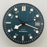 31mm NH34 GMT Dial Hands black blue white color green luminous