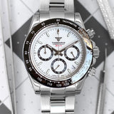 Tandorio Daytona TD401 Chronograph Watch Sapphire Tachymeter Japan VK63 Quartz 39MM 5Bar