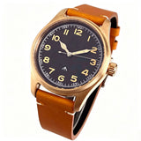 39MM Vintage Bronze Pilot Watch Real Cusn8 Tandorio TD131P Japan NH35A Miyota8215 PT5000 Automatic 20Bar Sapphire