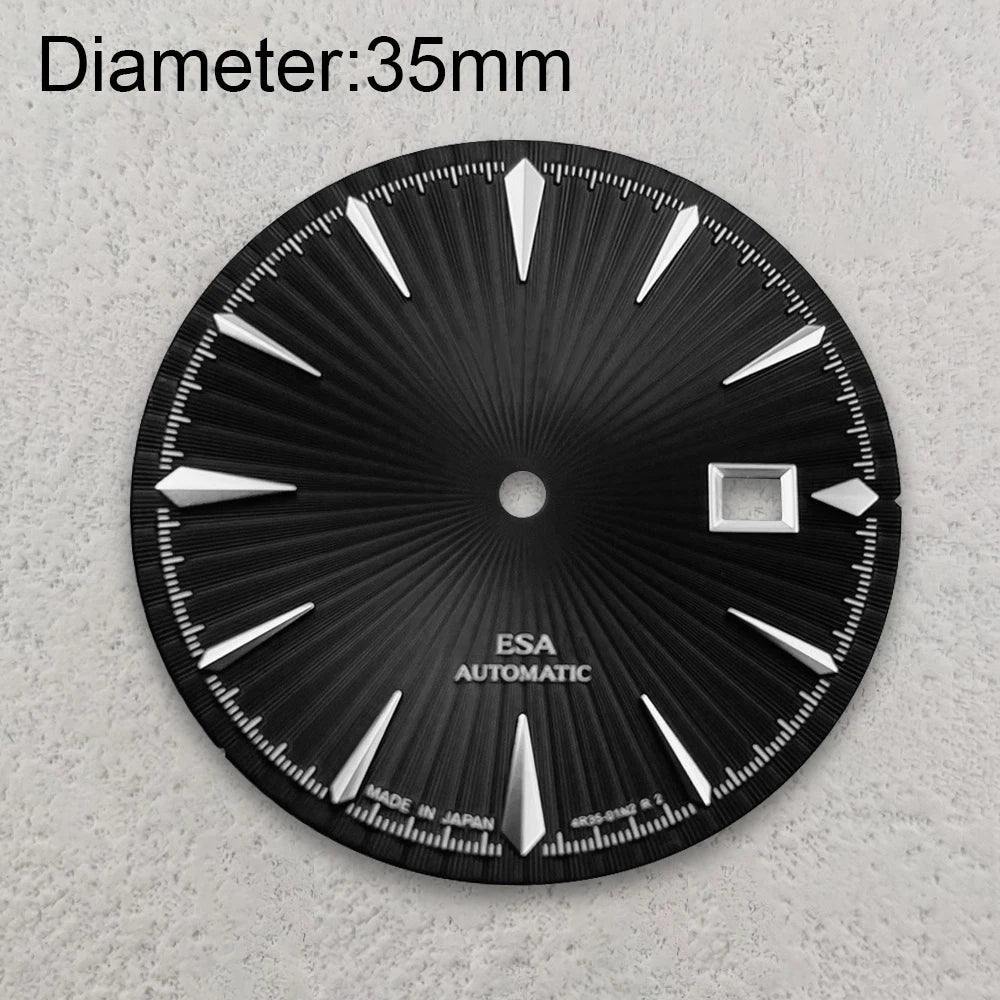 35mm Cocktail Dial Suitable For NH35 Japan Movement Vertical Stripe High Quality Dial Watch Modification Accessories