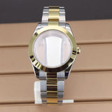 Explorer Watch Case 36mm/39mm Silver Rose Gold yellow Gold Two tone Sapphire 316L stainless Steel For Nh35 Nh36 NH34 NH38 Nh70 Miyota 8215 8285Movement