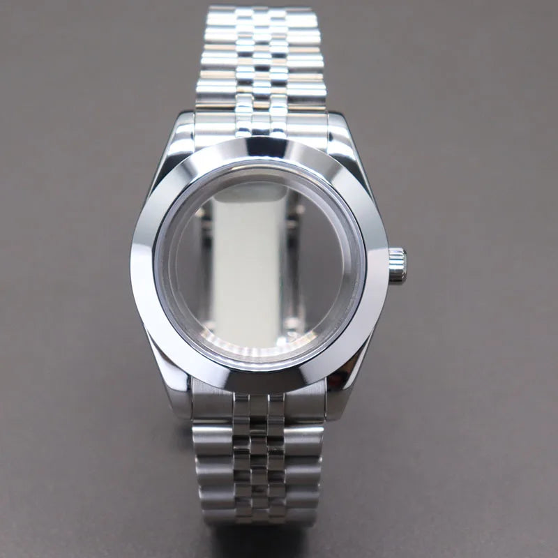 Explorer Watch Case 36mm/39mm Silver Rose Gold yellow Gold Two tone Sapphire 316L stainless Steel For Nh35 Nh36 NH34 NH38 Nh70 Miyota 8215 8285Movement