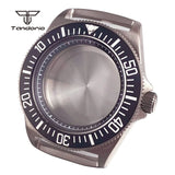 42mm Titanium Dive Watch Case Black/Blue/Green Bezel Sapphire Fit NH35 NH36 NH38 ETA2824 PT5000 Wristwatch Mod Parts Accessories