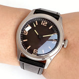 38mm Vintage Pilot Watch Tandorio TD158A  NH35 PT5000 Automatic Field Watch 20ATM Domed Sapphire