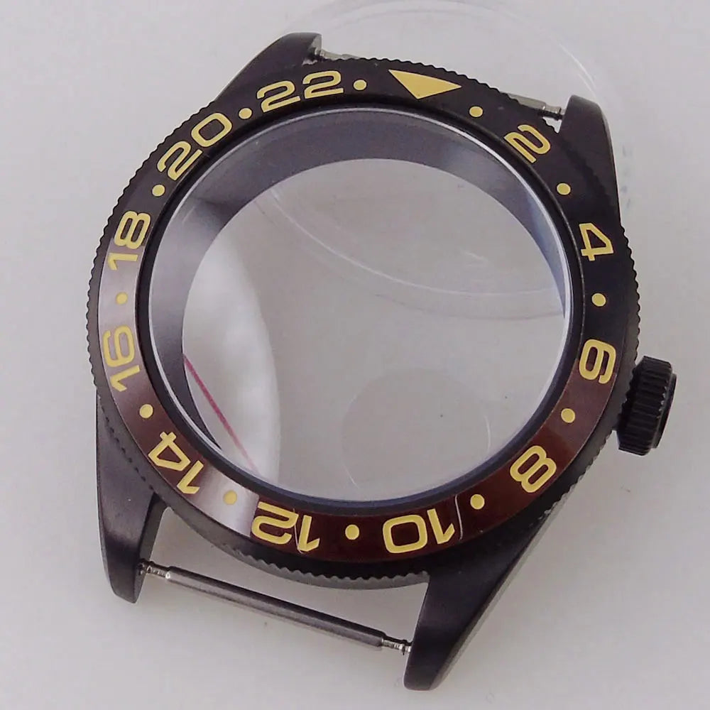 39mm PVd Black Rose Gold Dive Watch Case BB58 Mod 20BAR Waterproof Dome Sapphire Glass 39mm Black Bay Watch Case for NH34 NH35 NH36 NH70 ETA2824 PT5000 Watch Parts (Copy)