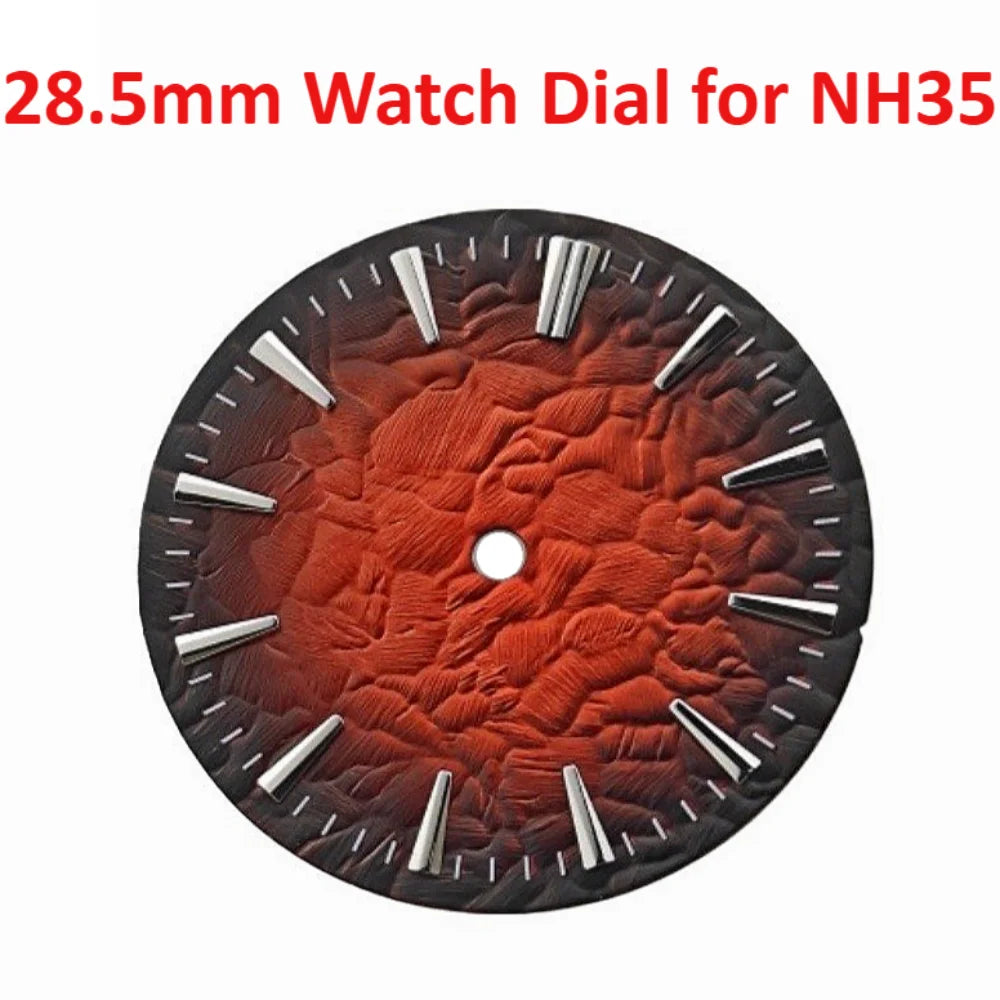 28.5mm NH35 Watch Dial Stone Grain NH36 Surface Diving Watch Using Modified Mechanical Watch Face Exquisite Dials