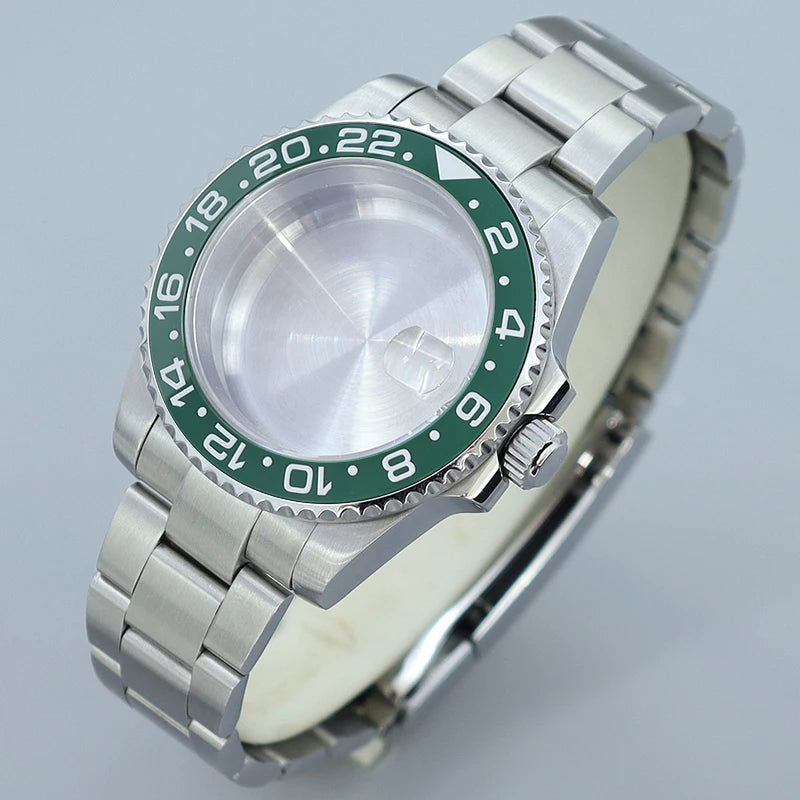 40MM Submariner watch case Eta2824 Sw200 PT5000 Sloping Bezel Sapphire GMT Yacht Master