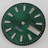 29mm Sterile Black Green Blue Grey Watch Dial Date Day Window Fit NH36A Movement Luminous Hands High Quality Parts