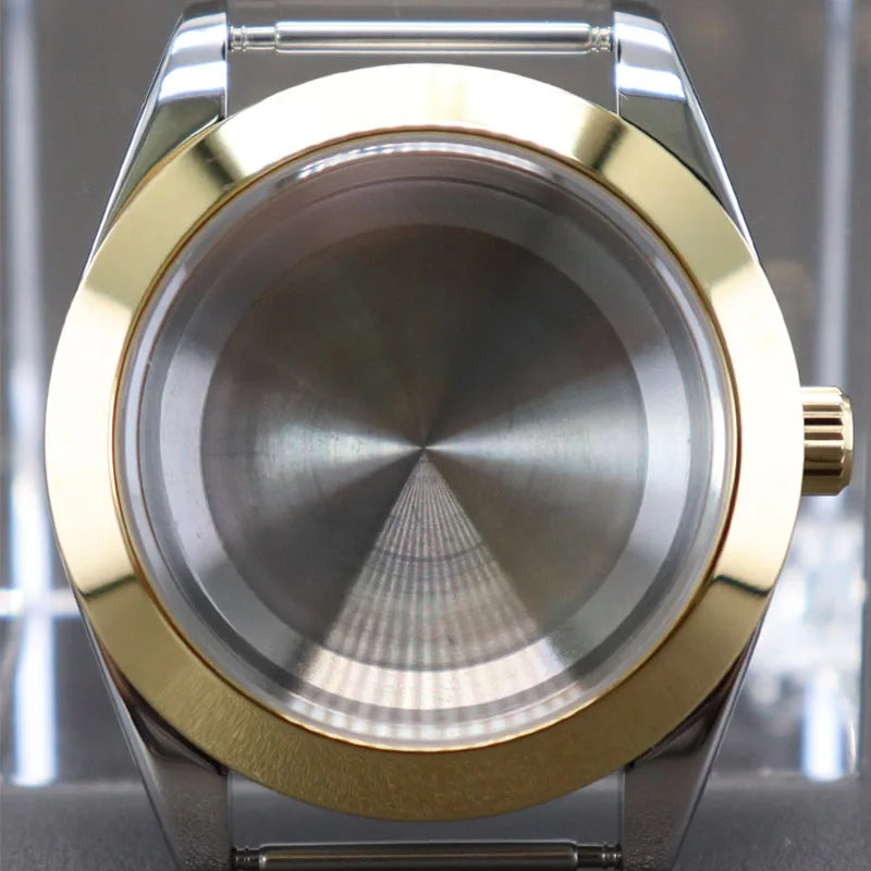 Explorer Watch Case 36mm/39mm Silver Rose Gold yellow Gold Two tone Sapphire 316L stainless Steel For Nh35 Nh36 NH34 NH38 Nh70 Miyota 8215 8285Movement