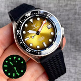 Stainless Steel / Titanium SKX013 Mod 37mm Tandorio TD248A 20ATM Diver Sapphire NH35 Automatic 3.8 Crown