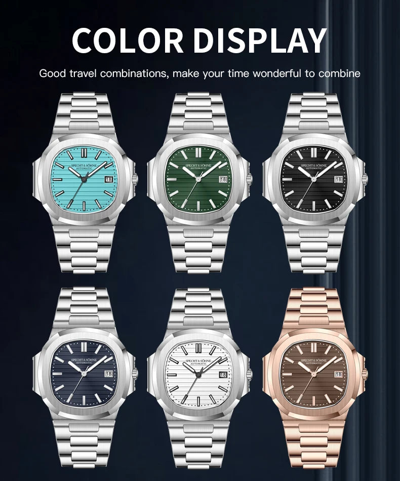 Nautilus Watch Specht&Sohne SP0002 Miyota 8215 Movt Rose Gold Classic 5711 Watch Sapphire Waterproof